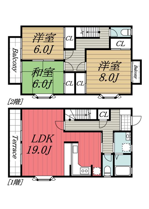 千葉県市原市青葉台5(一戸建)の賃貸物件の間取り