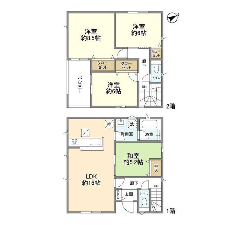 千葉県千葉市中央区川戸町(一戸建)の賃貸物件の間取り