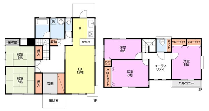 新潟県北蒲原郡聖籠町大字藤寄(一戸建)の賃貸物件の間取り