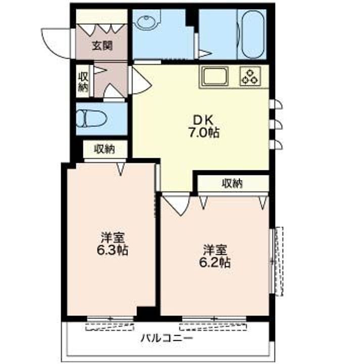 エクラシエ新城の間取り