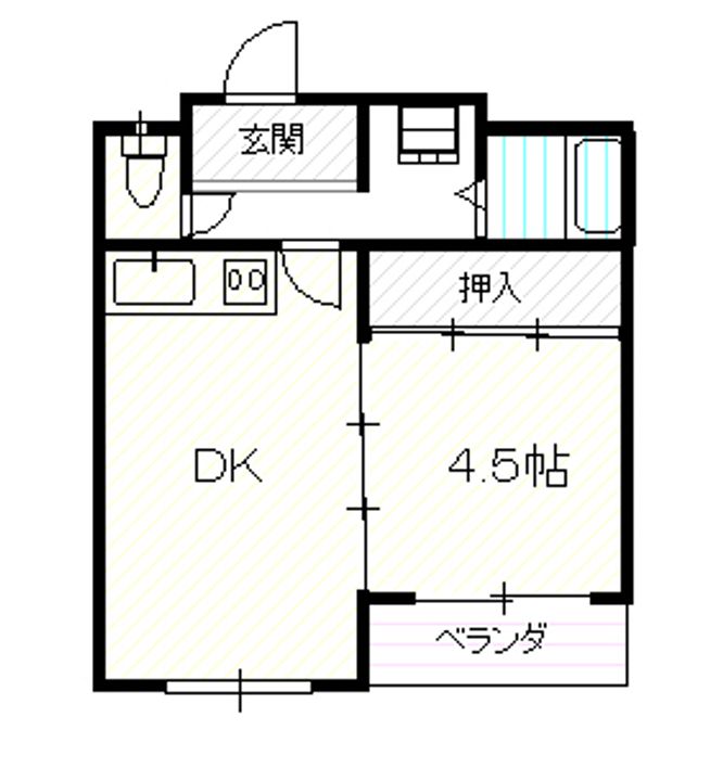 高知県高知市高須新町2(マンション)の賃貸物件の間取り