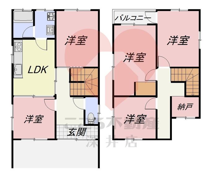 大阪府貝塚市北町(一戸建)の賃貸物件の間取り