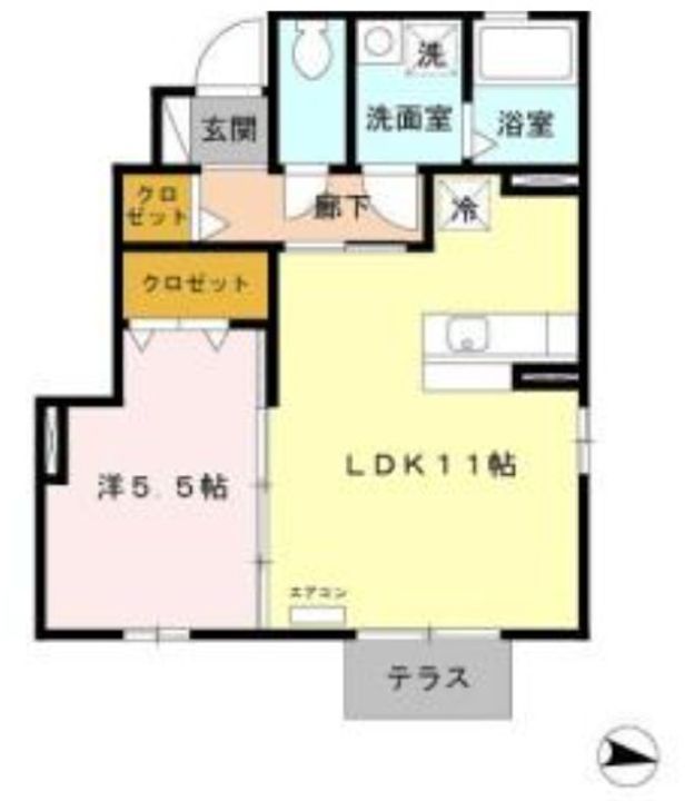 東京都練馬区中村南2(アパート)の賃貸物件の間取り