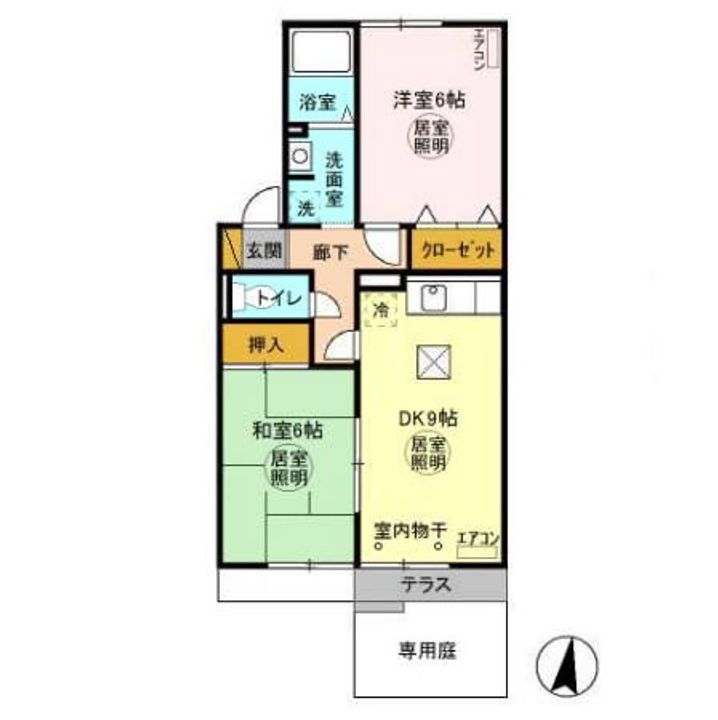 千葉県野田市尾崎台(アパート)の賃貸物件の間取り