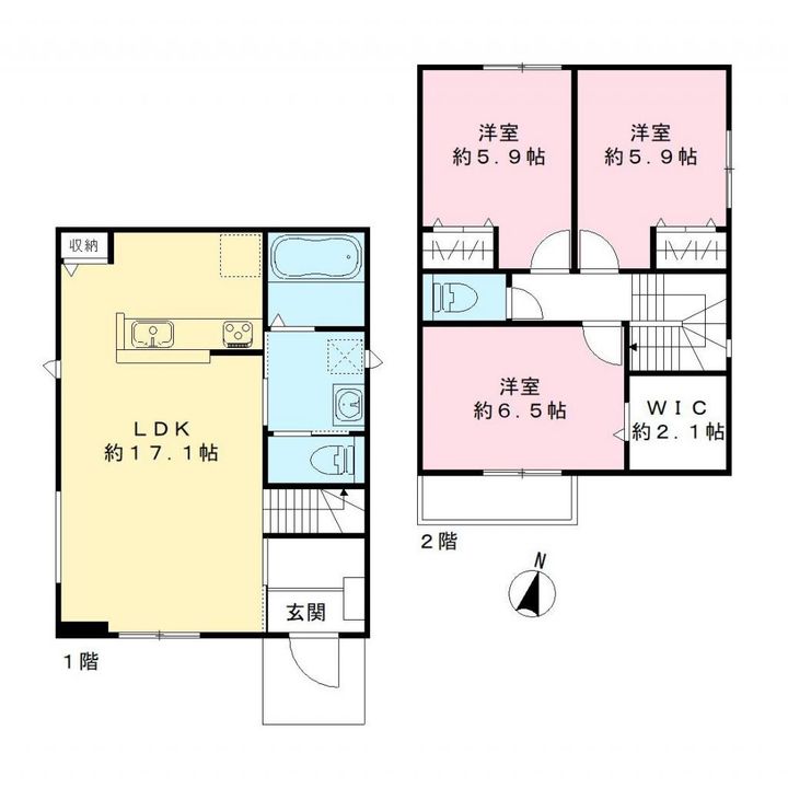 千葉県流山市大字南(一戸建)の賃貸物件の間取り