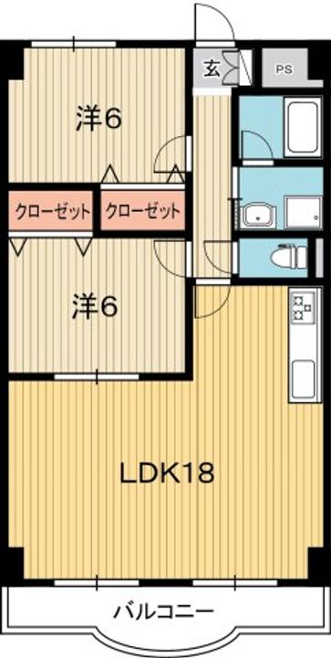 高知県高知市薊野南町(マンション)の賃貸物件の間取り