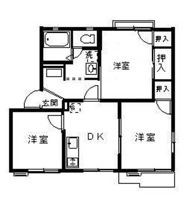 埼玉県熊谷市拾六間(アパート)の賃貸物件の間取り