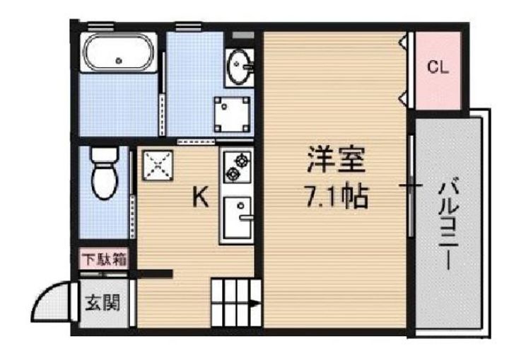 Luxe浜寺 B棟の間取り