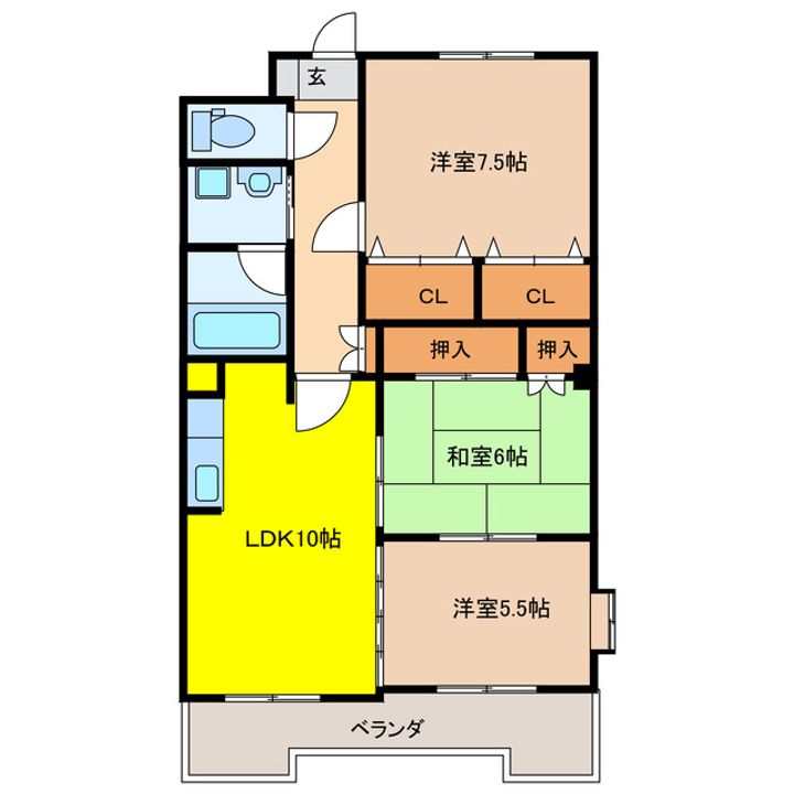 ボヌールメゾンMIKASAの間取り