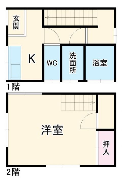 静岡県焼津市本町5(一戸建)の賃貸物件の間取り