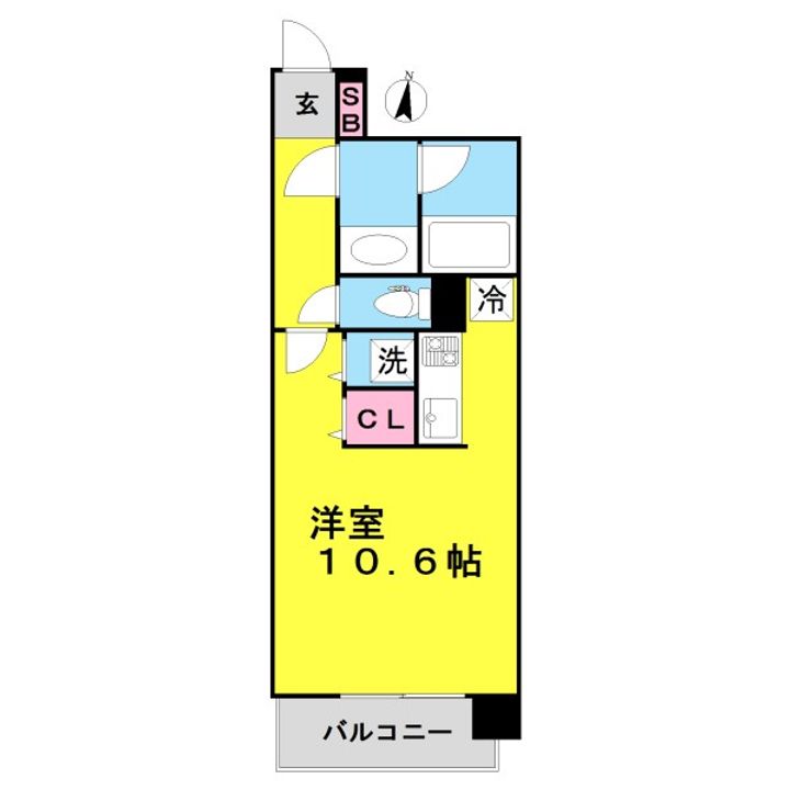東京都新宿区水道町(マンション)の賃貸物件の間取り