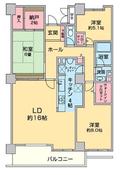スカイプラザ・ユーカリが丘ウエストタワーの間取り