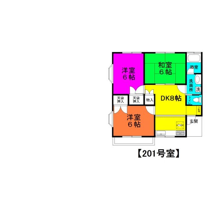 メイフェアリー弐番館の間取り