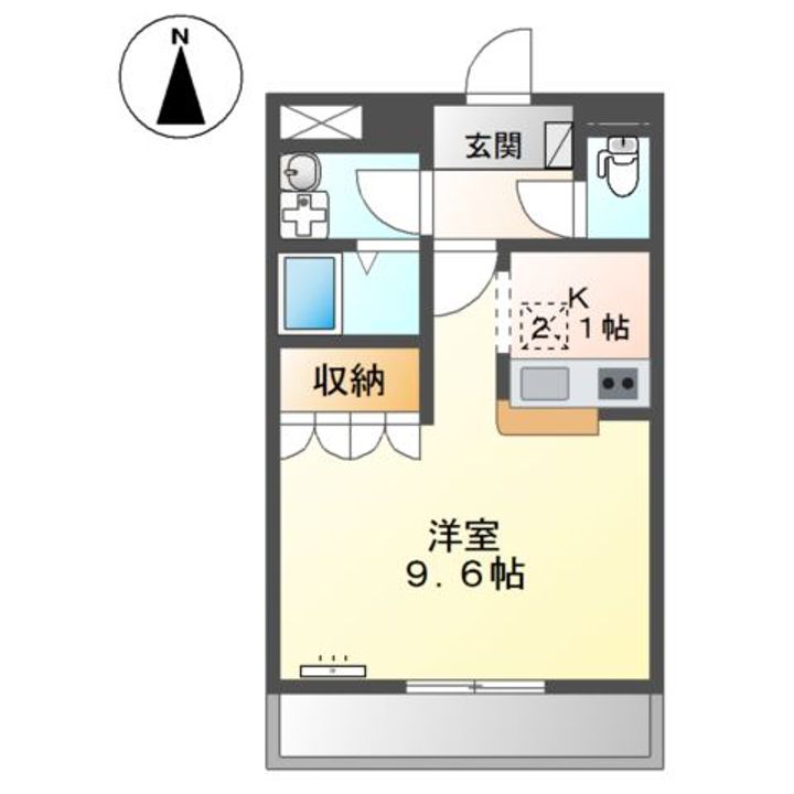 岡山県倉敷市大島の賃貸アパートの間取り