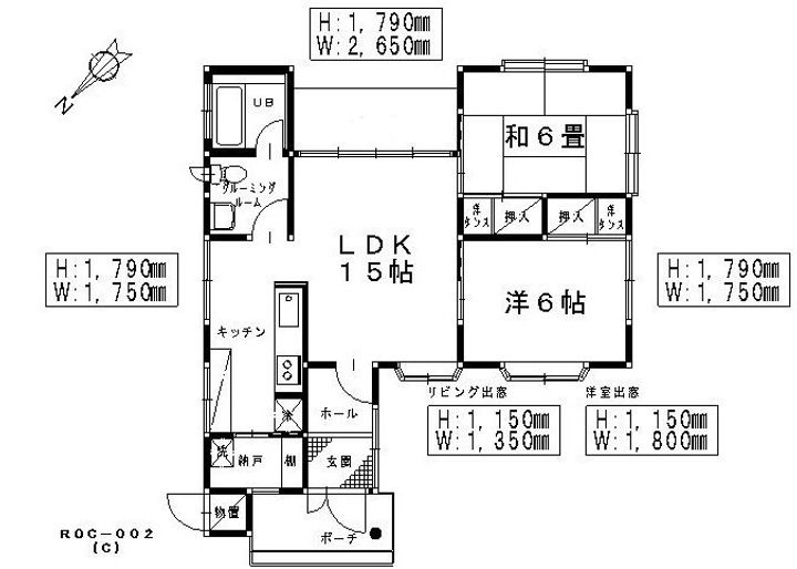 山形県鶴岡市新形町(一戸建)の賃貸物件の間取り
