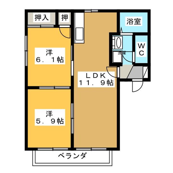 フォーレスこみど(B)の間取り