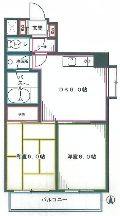 東京都杉並区高円寺南4(マンション)の賃貸物件の間取り