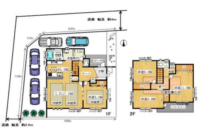 京都府京都市右京区龍安寺御陵ノ下町(一戸建)の賃貸物件の間取り