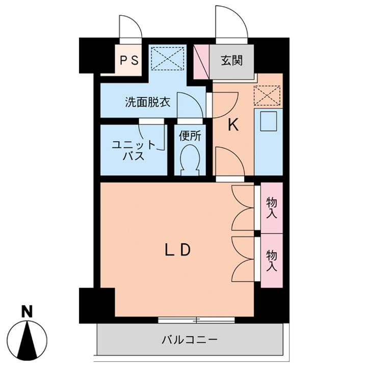 リバティープラザ東堀Iの間取り