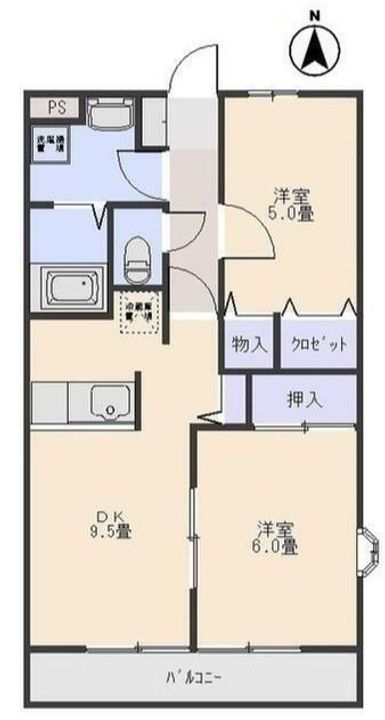 群馬県前橋市若宮町4(アパート)の賃貸物件の間取り