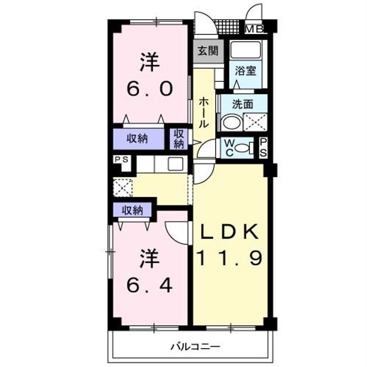 愛知県刈谷市天王町3(マンション)の賃貸物件の間取り