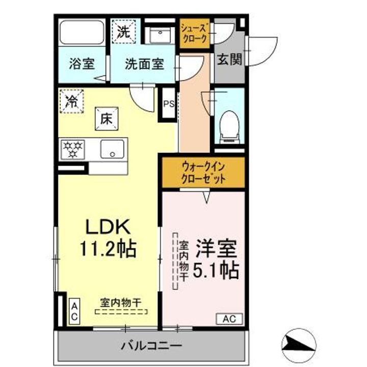 神奈川県藤沢市湘南台2(アパート)の賃貸物件の間取り
