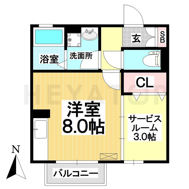 愛知県名古屋市南区忠次1(アパート)の賃貸物件の間取り