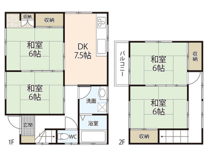広島県広島市安芸区中野東6(一戸建)の賃貸物件の間取り