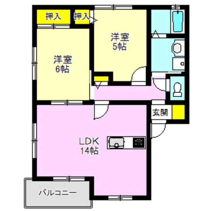 ゴールドコーストB棟の間取り