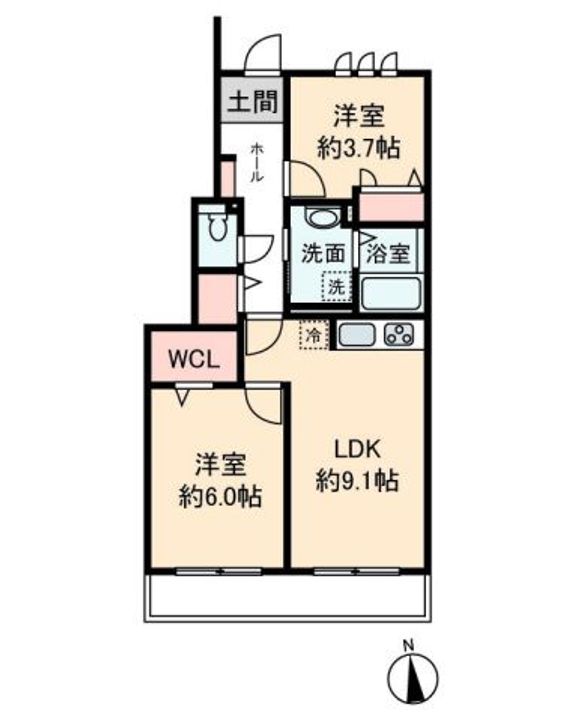 埼玉県志木市下宗岡1(アパート)の賃貸物件の間取り