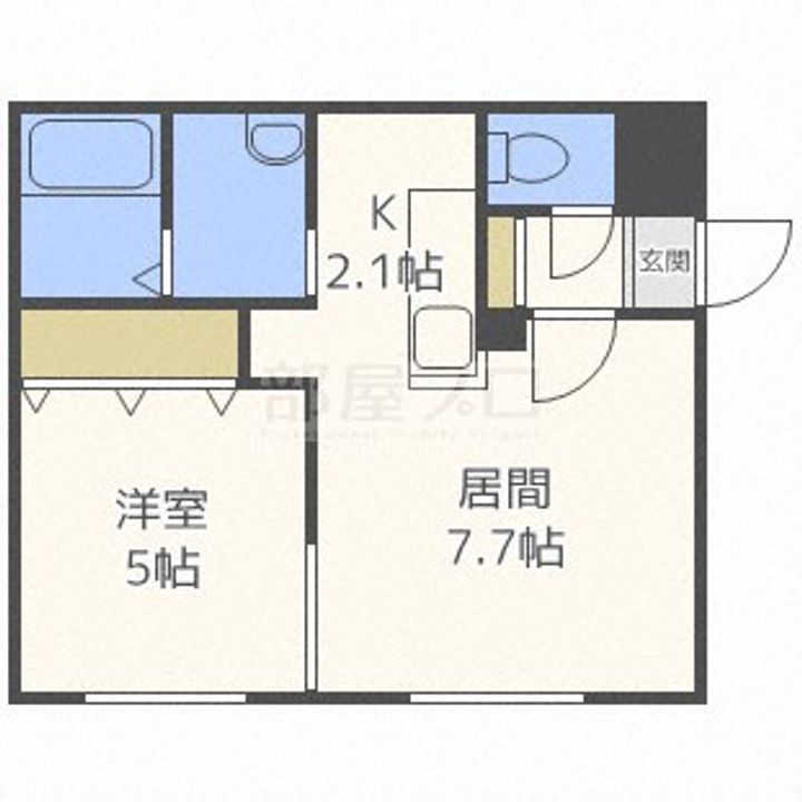 北海道札幌市中央区北七条西19(マンション)の賃貸物件の間取り