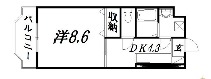 静岡県浜松市中央区都盛町(マンション)の賃貸物件の間取り