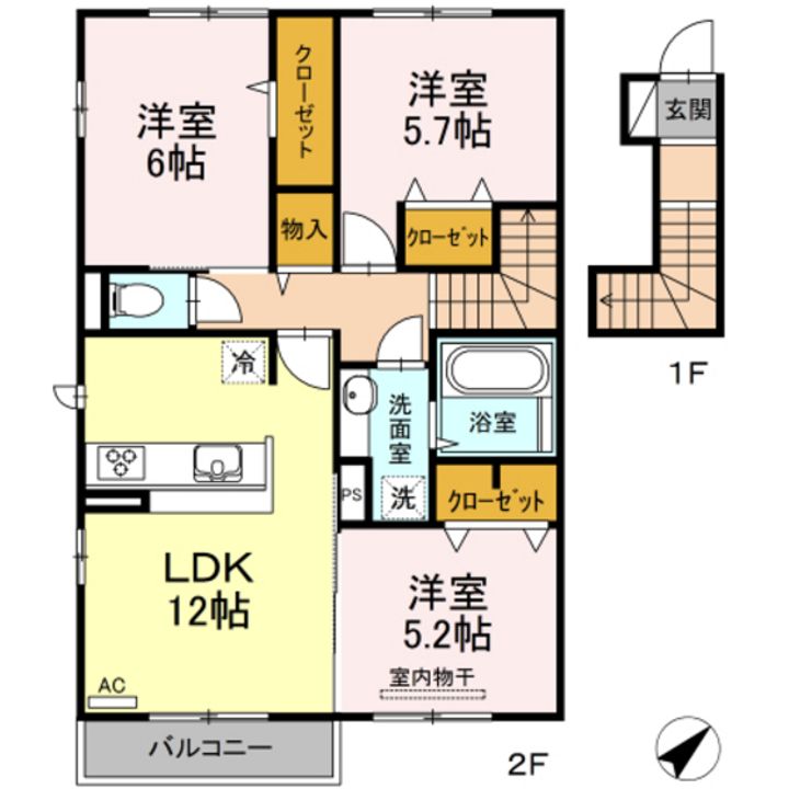 グランディール長楽寺の間取り