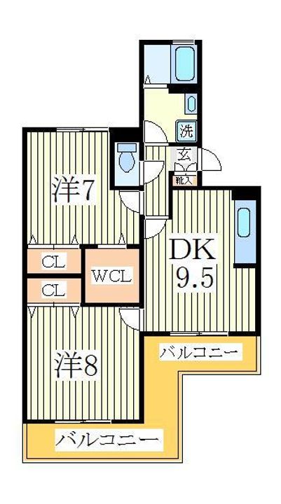 アルファタウン天王台Dの間取り
