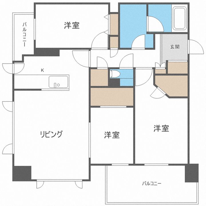 コンフォリア札幌植物園の間取り