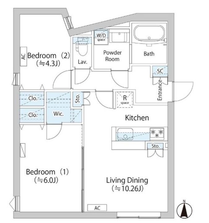 N LAPiS武蔵小山の間取り