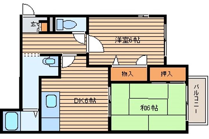 大阪府池田市宇保町(マンション)の賃貸物件の間取り