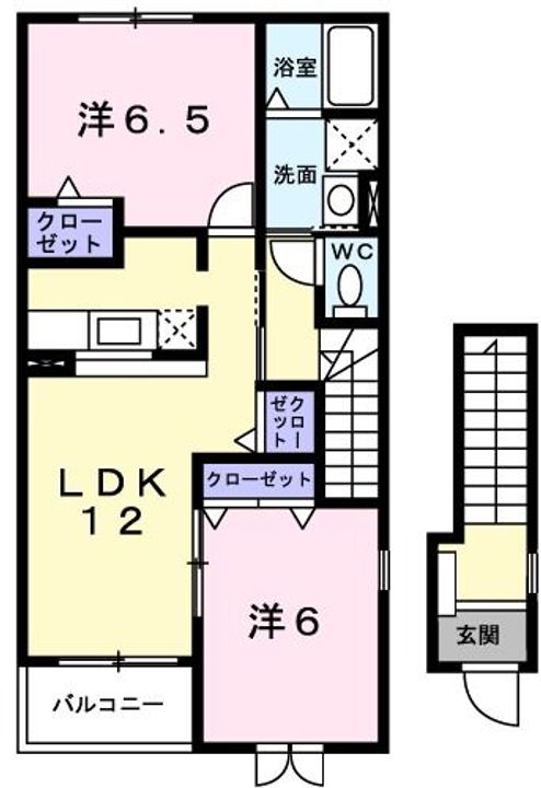 茨城県日立市田尻町4(アパート)の賃貸物件の間取り