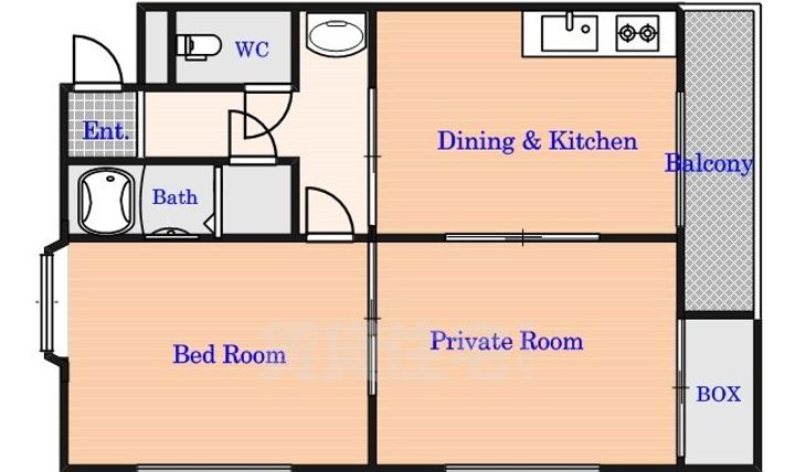 奈良県生駒市東生駒1(マンション)の賃貸物件の間取り