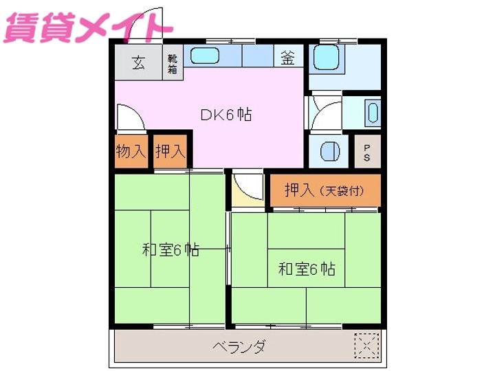 コーポグリーンFUKUTAの間取り