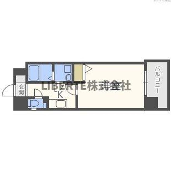 福岡県福岡市中央区天神5(マンション)の賃貸物件の間取り