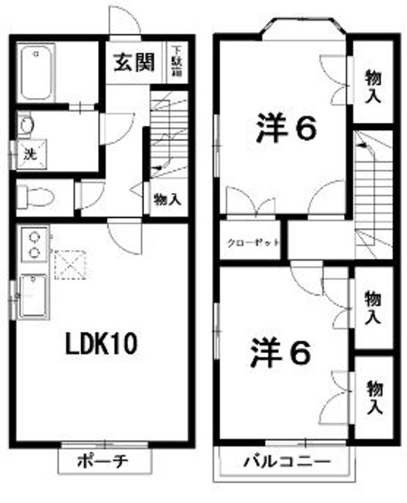 高知県安芸市本町4(一戸建)の賃貸物件の間取り