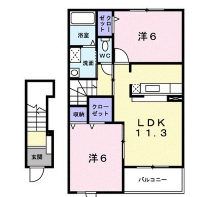 アヴィオン Cの間取り