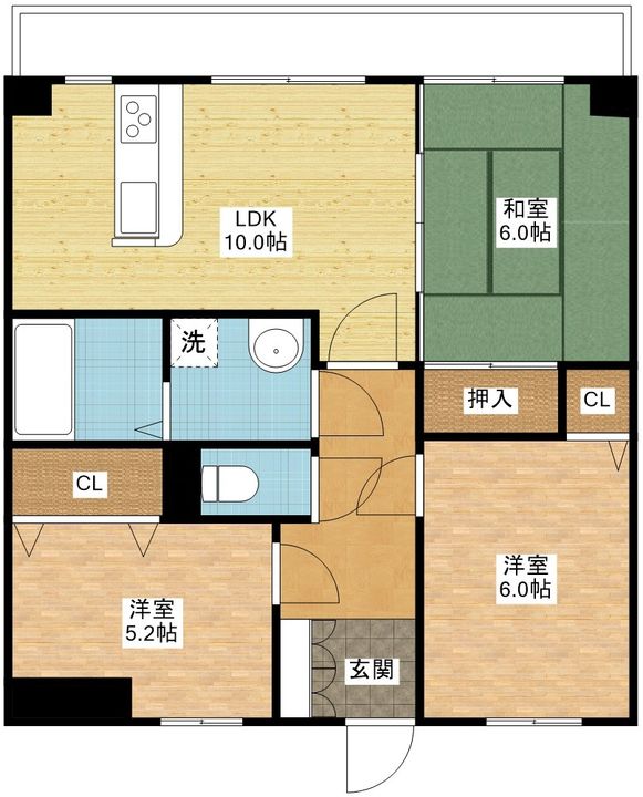 長崎県長崎市泉2(マンション)の賃貸物件の間取り