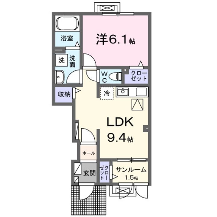 新潟県柏崎市春日1(アパート)の賃貸物件の間取り