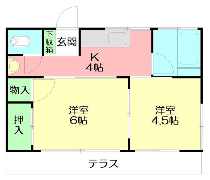 植田荘の間取り