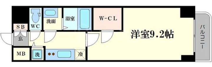 プレサンス江戸堀の間取り