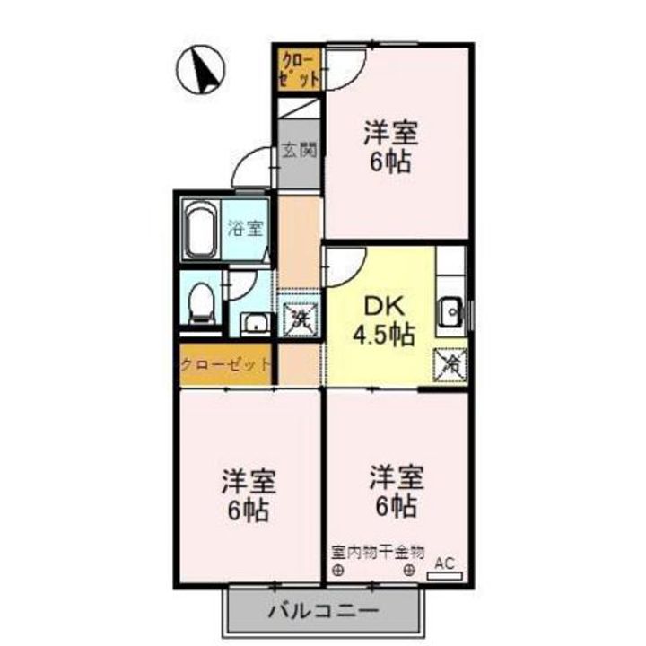 セジュール城東 A棟の間取り