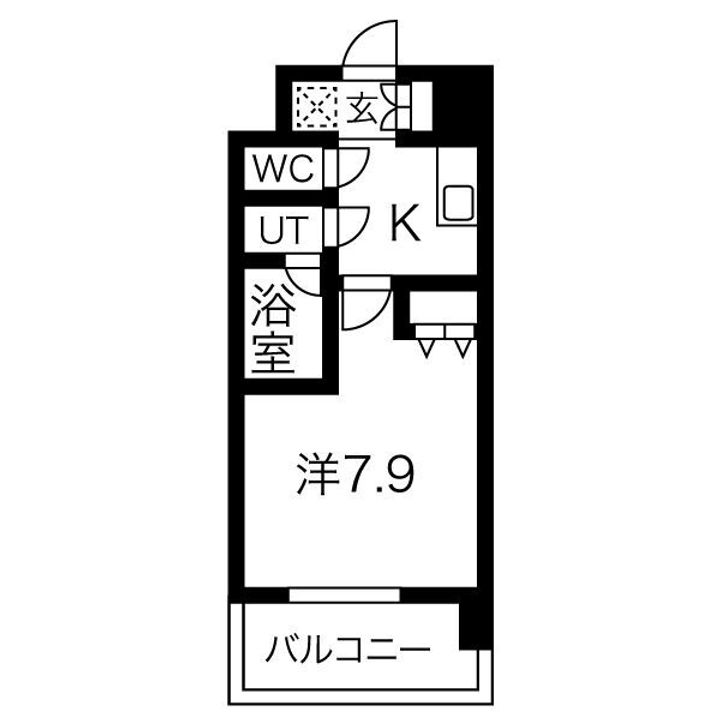スプランディッド難波の間取り