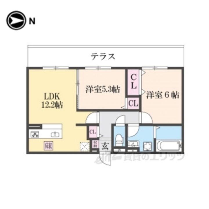 カーサ王寺の間取り